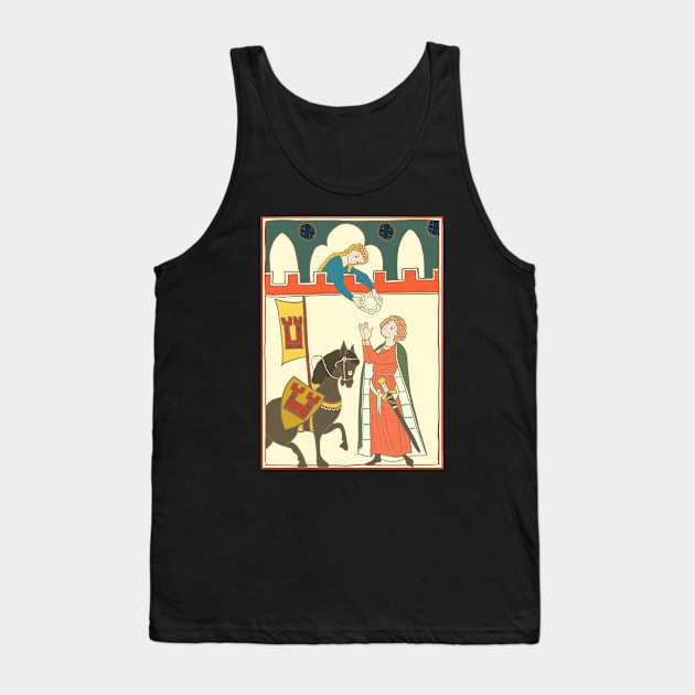 Medieval Courtly Love Scene Tank Top by MariOyama